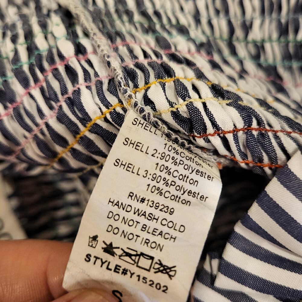 Do+be Sheered Elastic Striped  Tube Top Ruffle Hem Multi-Color - Picture 5 of 5